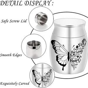 Mini Butterfly Design Cremation Urn / Pets or Human Ashes / New